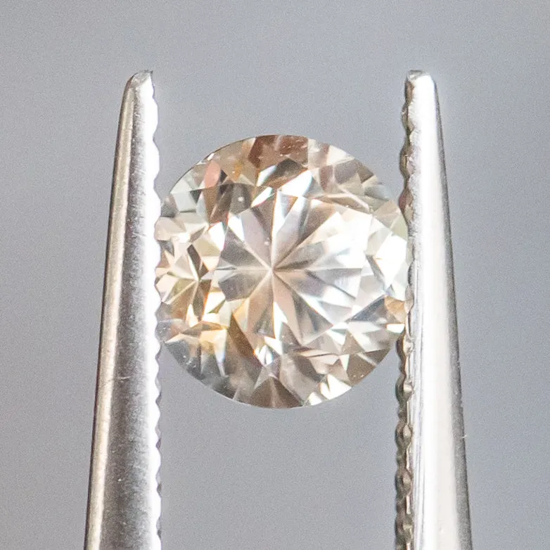 0.74CT ROUND MONTANA SAPPHIRE, PARTI PEACH PINK, 5.07X3.90MM, UNTREATED