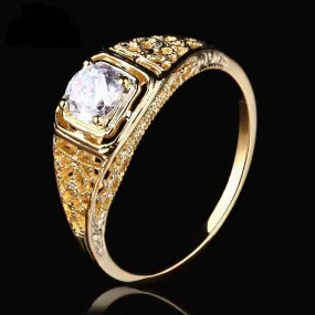 10k Yellow Gold Vintage / Unique Moissanite Ring 0.4ct