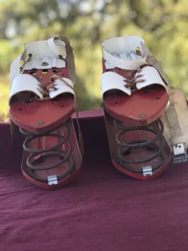 1960’s Antique Vintage Circus Metal Jumping Shoes With Springs