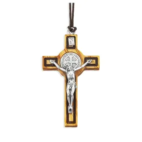 2 St. Benedict Olive Wood Crucifix