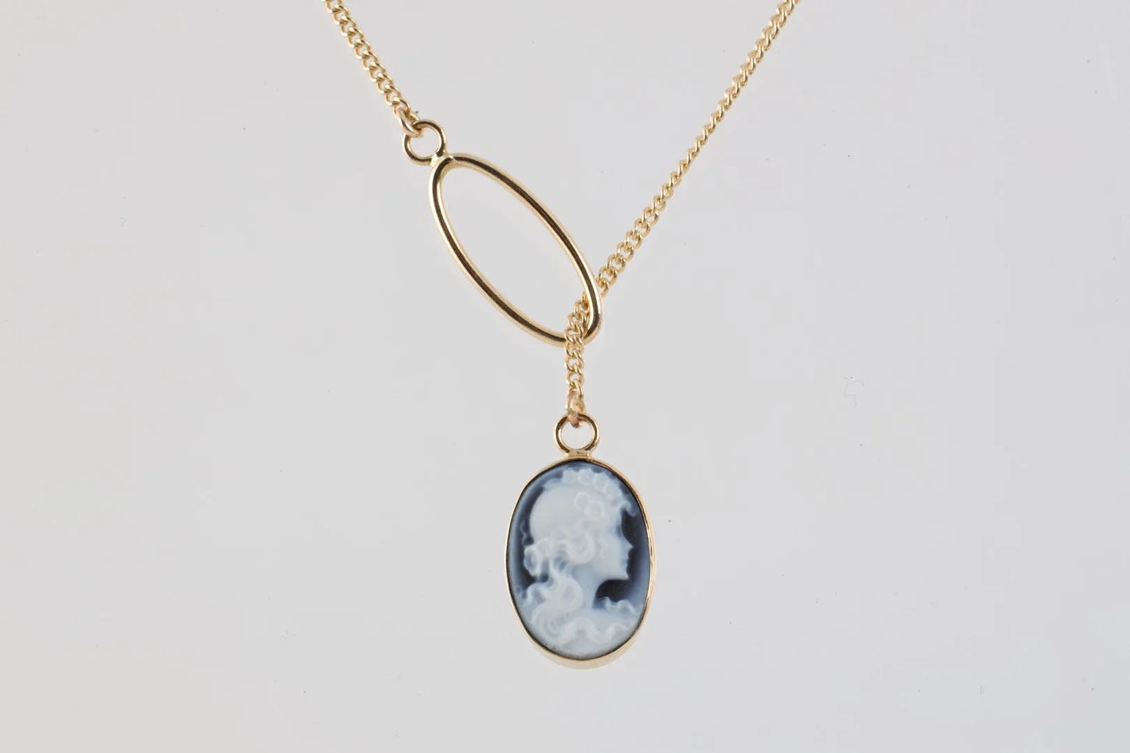 20" 14k Yellow Gold Cameo Necklace (4.50g.)