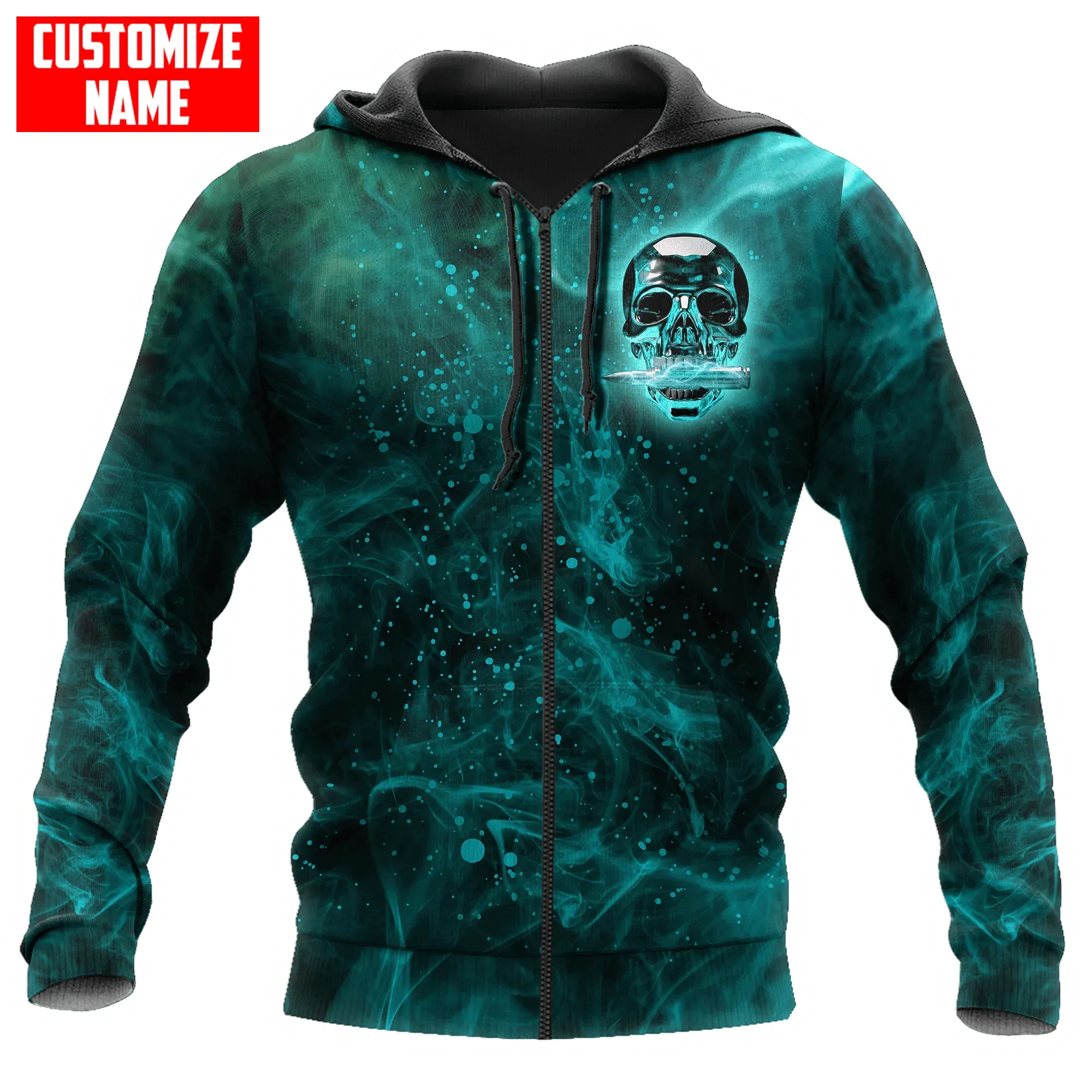 3D All Over Print Vintage Native Skull Unisex Hoodie, Native Skull Hoodies