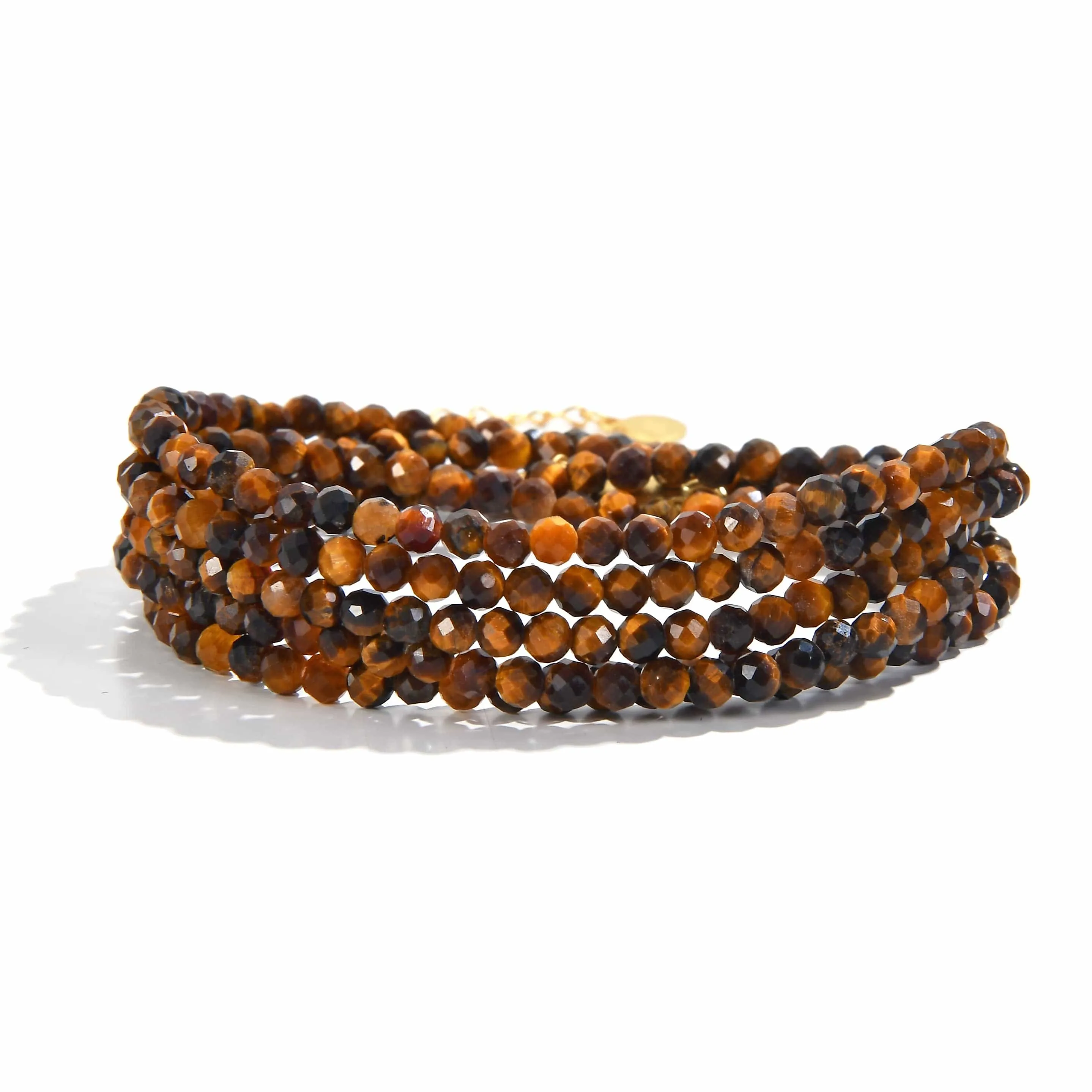 3mm Tiger Eye Faceted 31 Necklace / Multi Wrap Bracelet