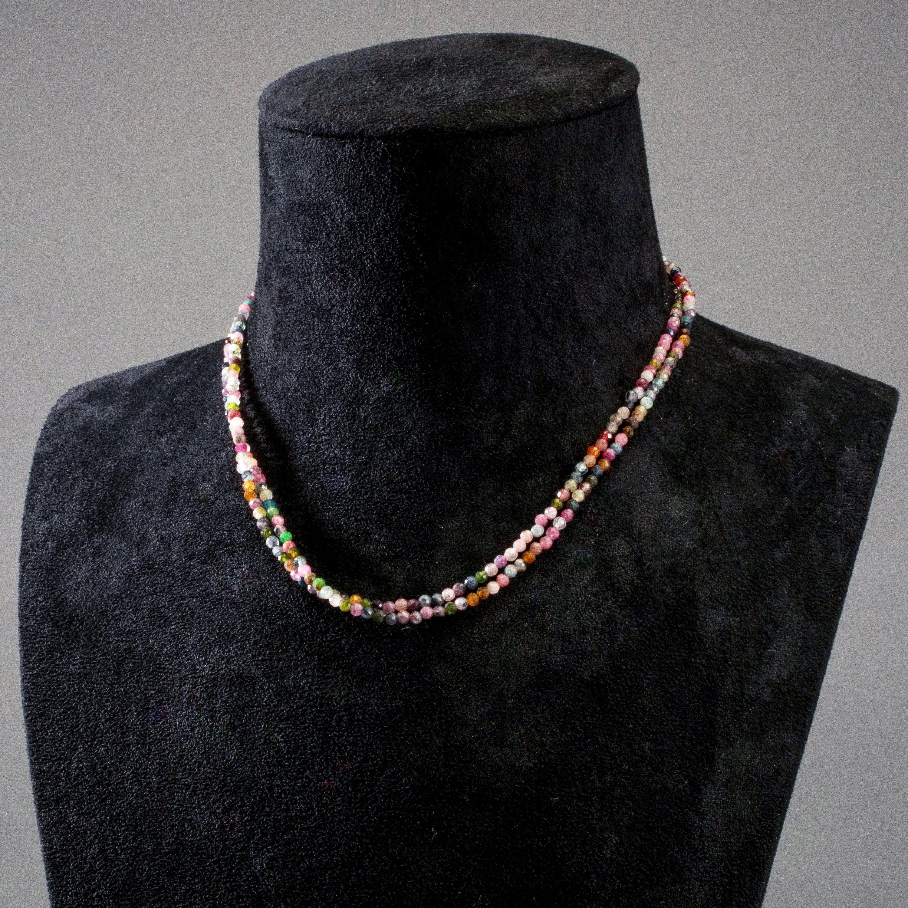 3mm Tourmaline Faceted 31 Necklace / Multi Wrap Bracelet