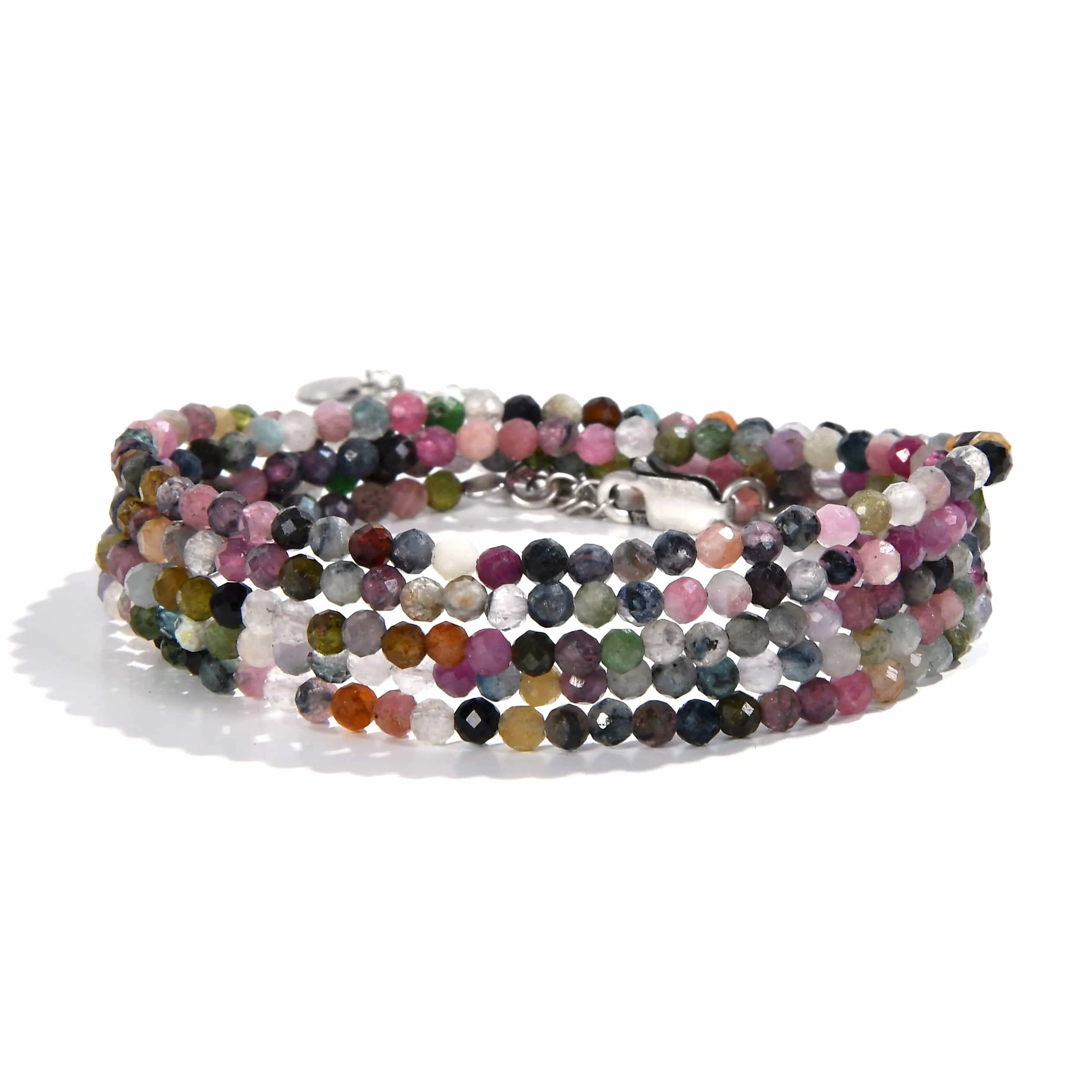 3mm Tourmaline Faceted 31 Necklace / Multi Wrap Bracelet