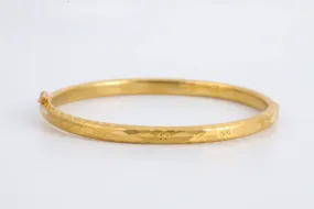 6.25" 24k Yellow Gold Bangle Bracelet (14.23g.)