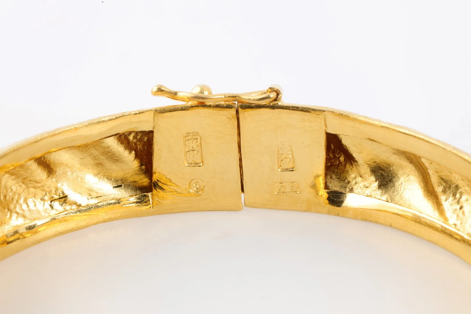 6" 24k Yellow Gold Twisted Design Bangle Bracelet (24.47g.)