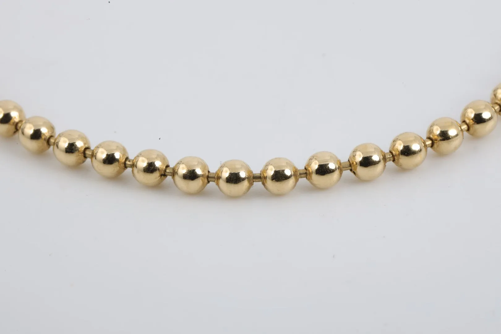 7" 18k Yellow Gold Bead Bracelet (7.43g.)