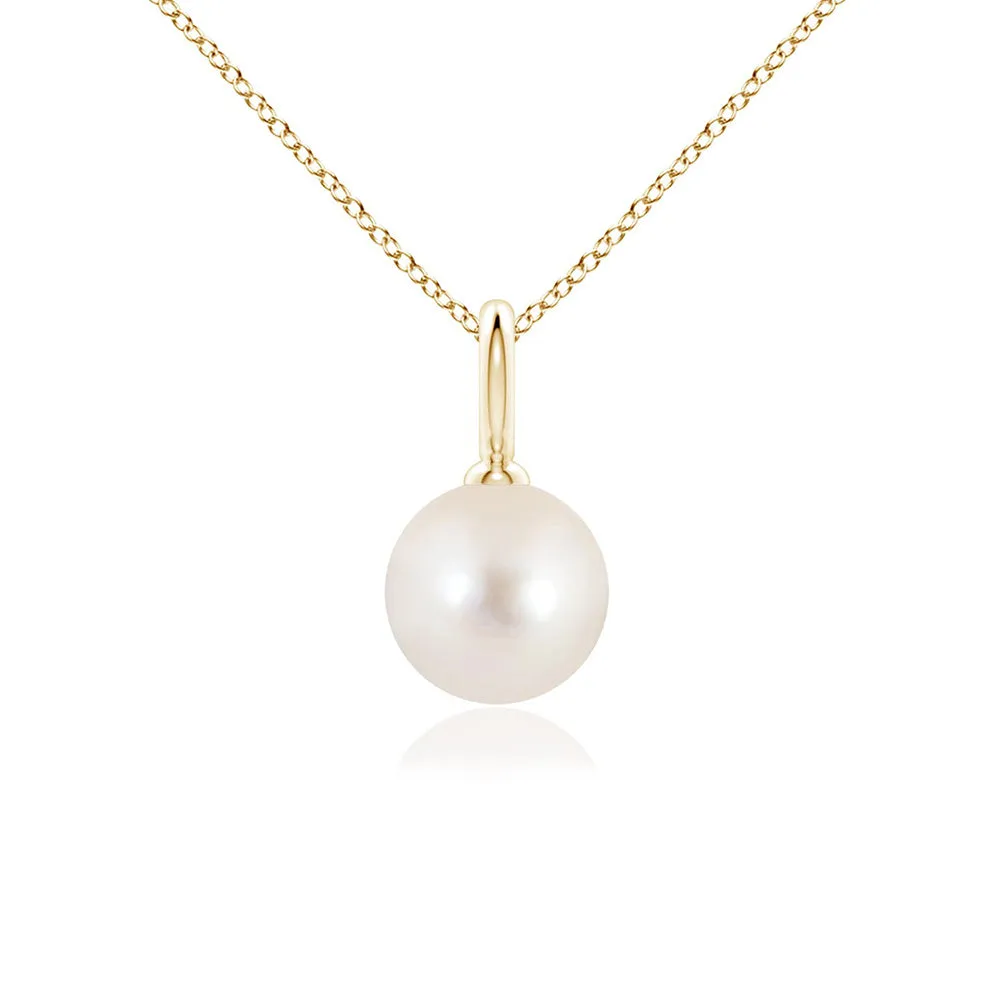 8mm Classic Freshwater Cultured Pearl Solitaire Pendant