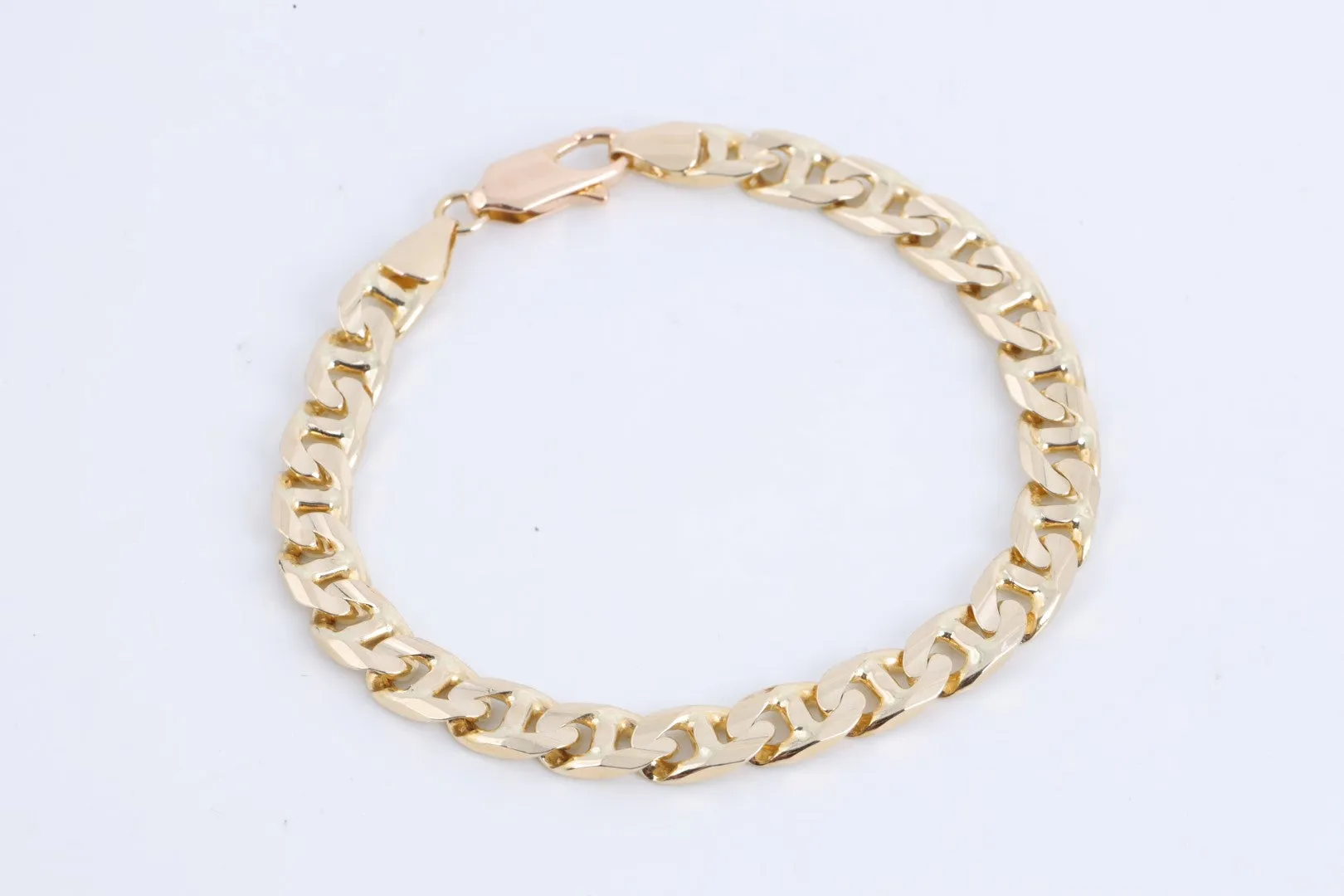 8" 14k Yellow Gold Mariner Chain Bracelet (23.30g.)