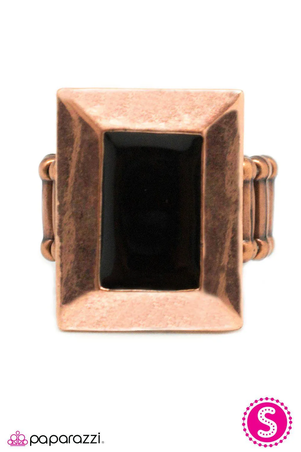 A Picture Is Worth a Thousand Words Copper and Black Ring - Paparazzi Accessories