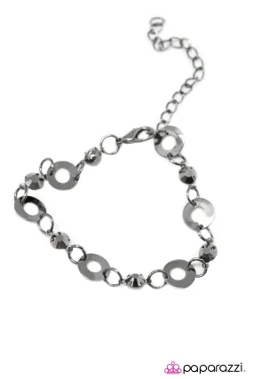 A Simple Observation Gunmetal Black Bracelet - Paparazzi Accessories