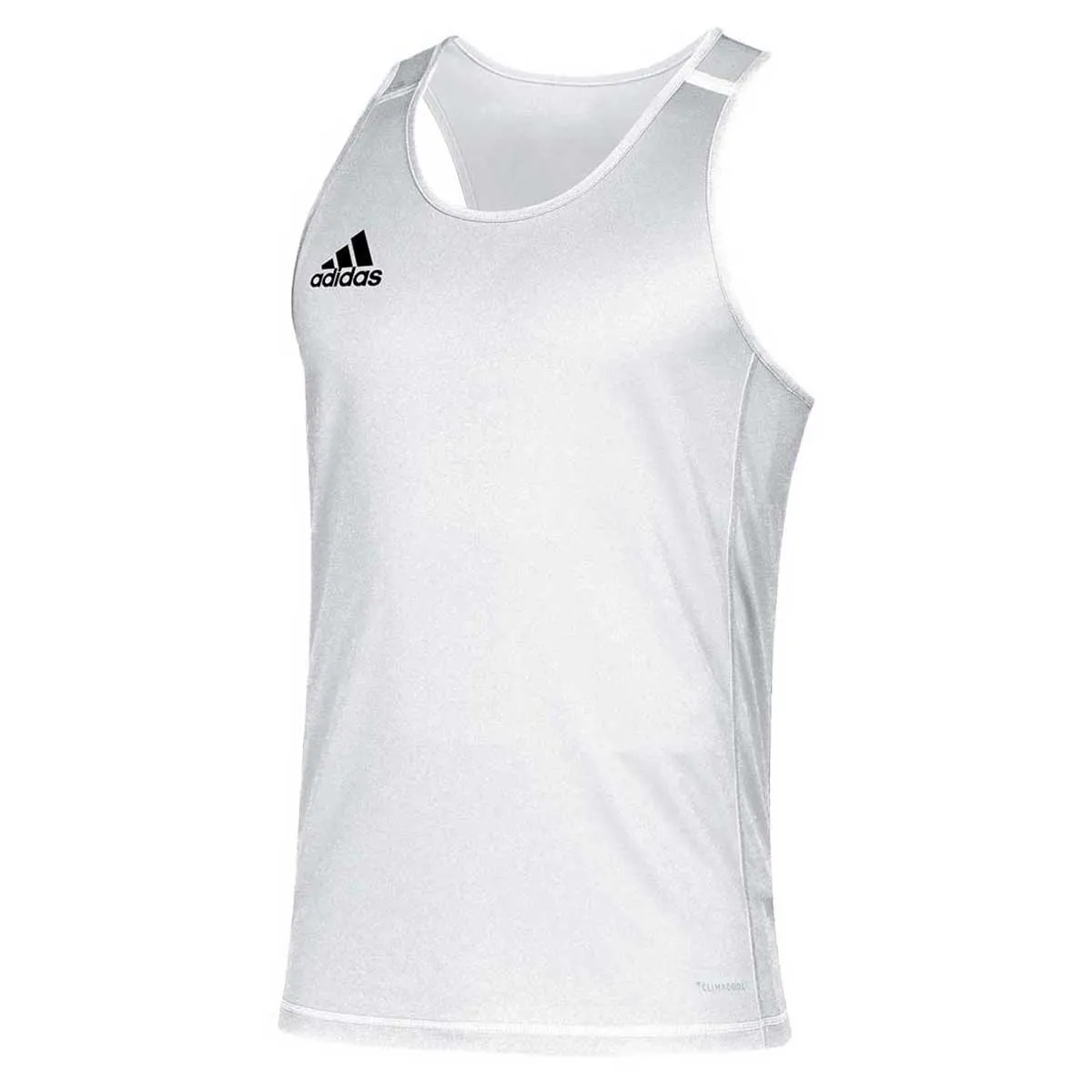 adidas Men's White/Black Team 19 Singlet Tank