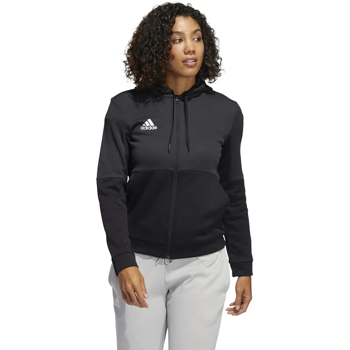 adidas Women's Black/White Team Issue Full Zip Jacket