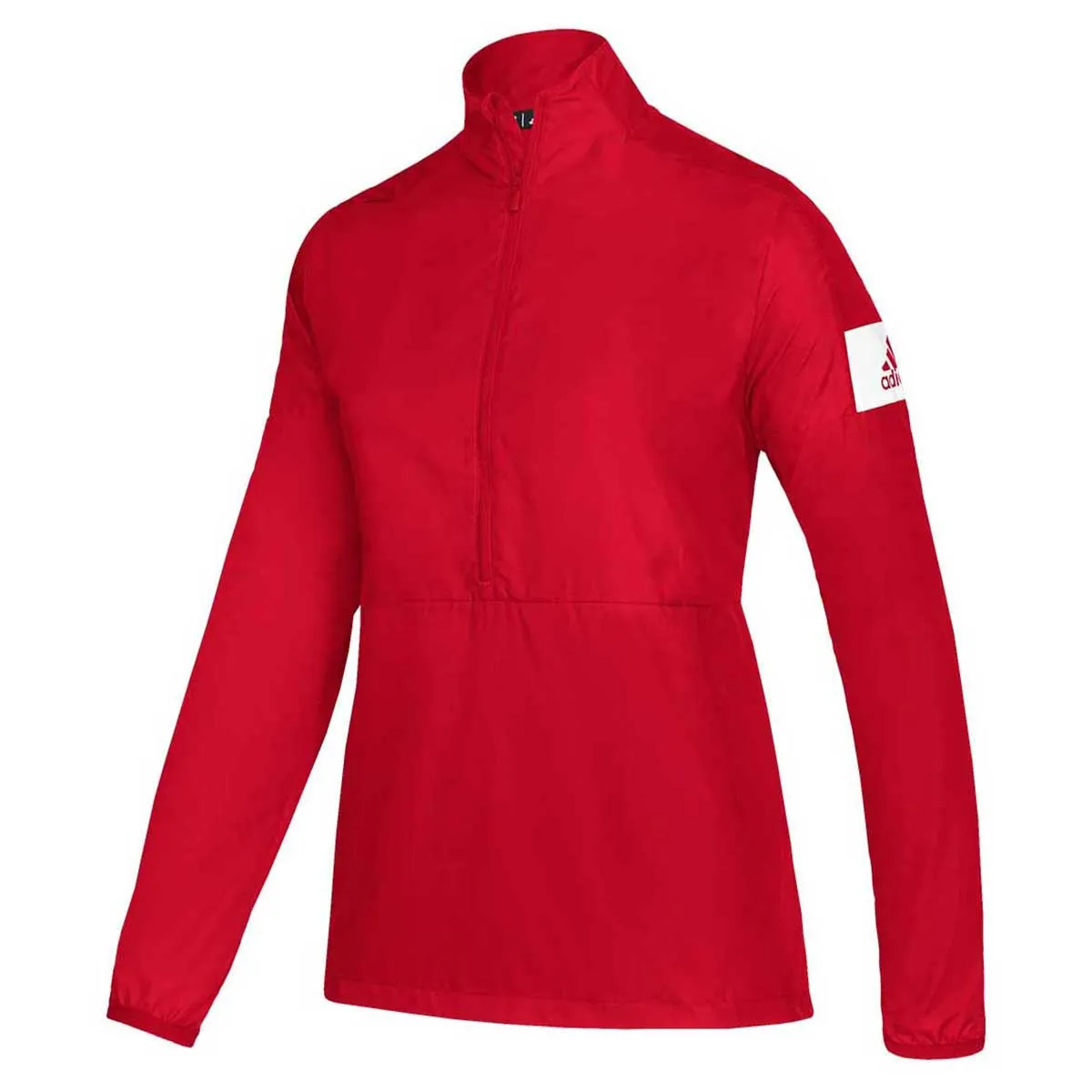 adidas Women's Power Red/White Game Mode Long Sleeve Quarter Zip