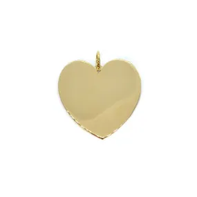 AFJ Gold Collection - Classic Heart Pendant, 14k Yellow Gold