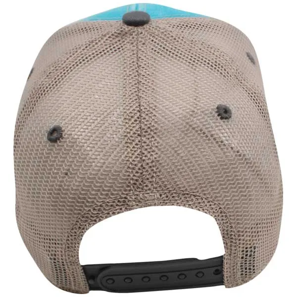 Ahead Teal/Storm/Tan 3 Tone Tea Stained Mesh Back Cap