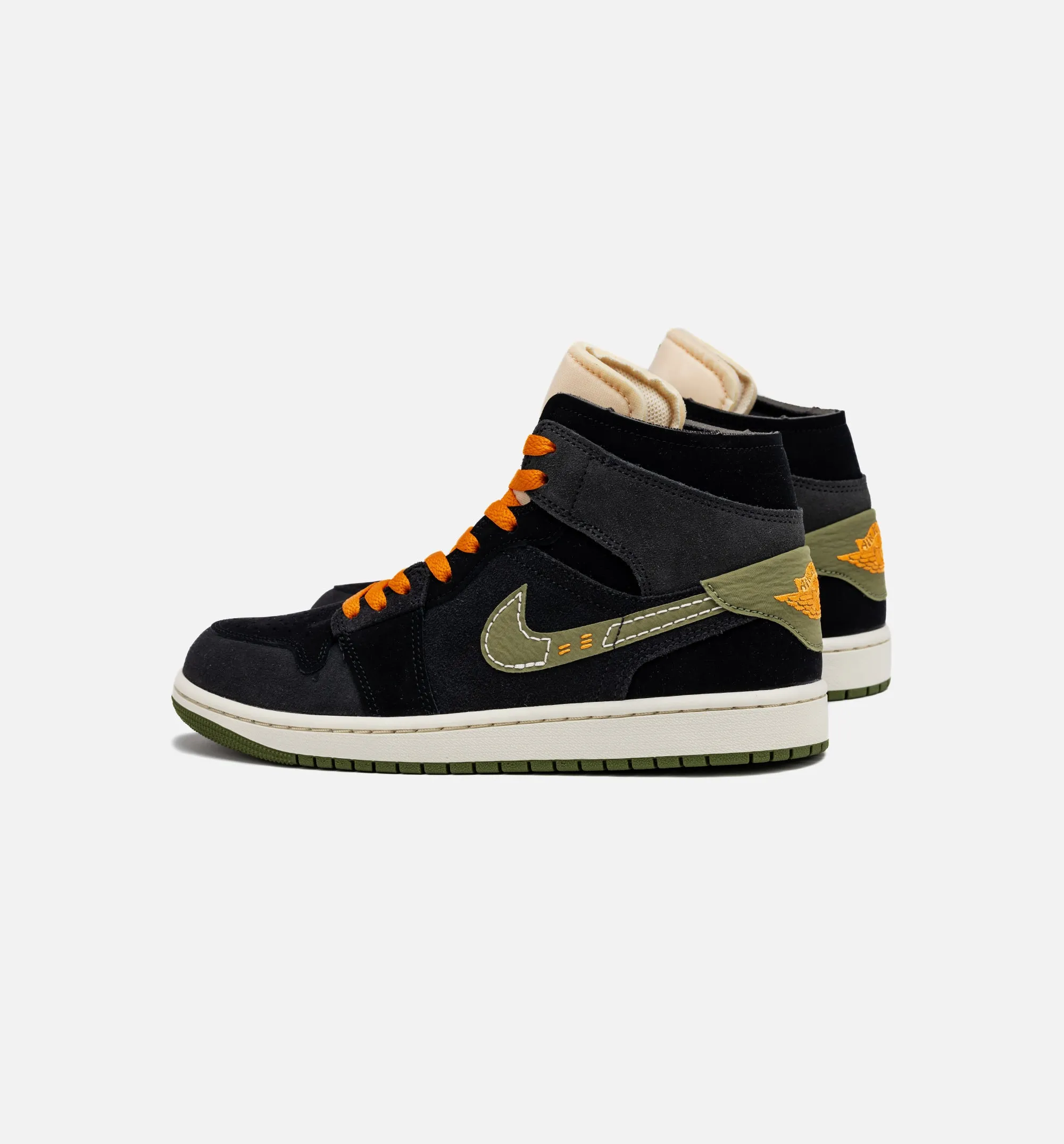 Air Jordan 1 Mid SE Craft Halloween Mens Lifestyle Shoe - Grey