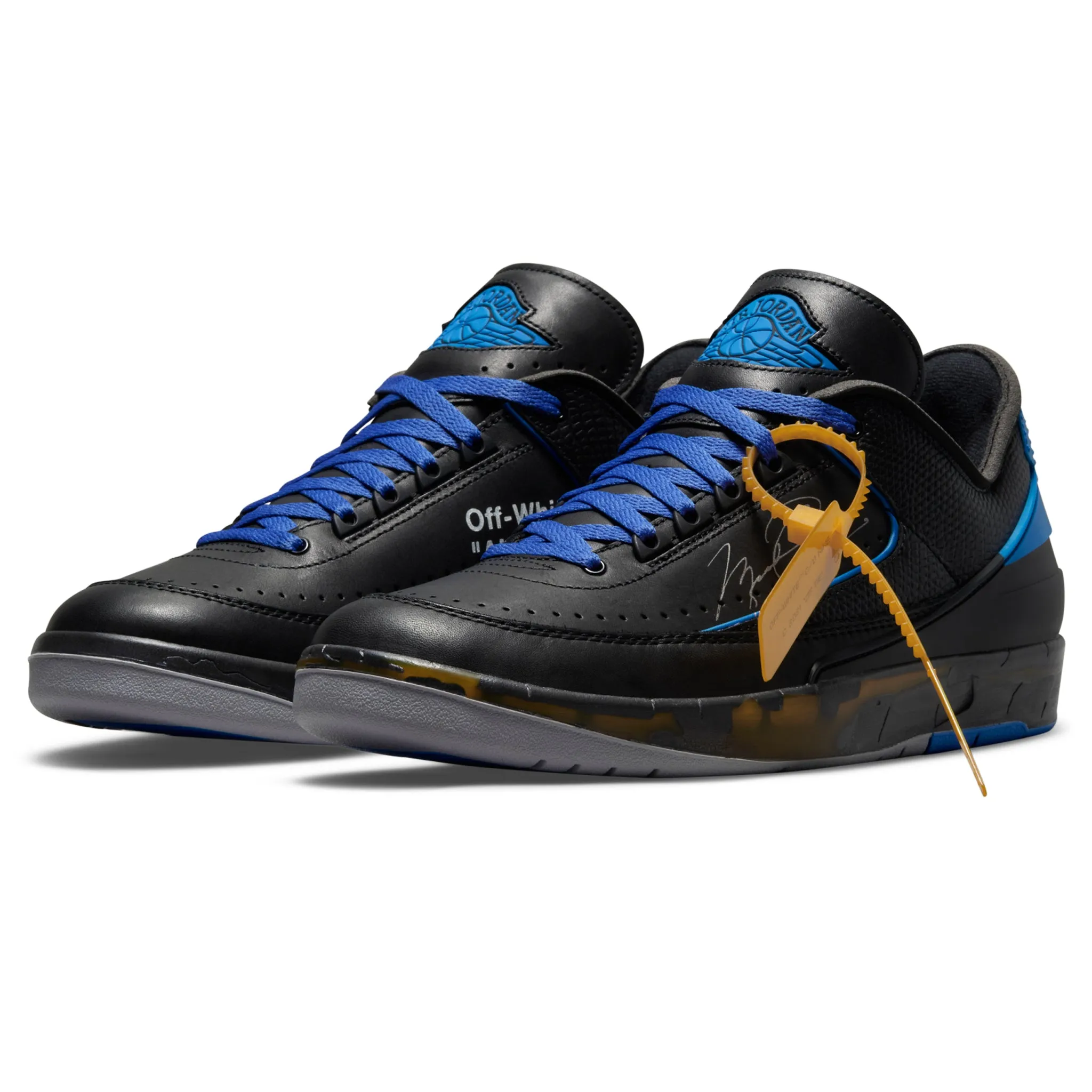 Air Jordan 2 X Off-White Retro Low Black Blue