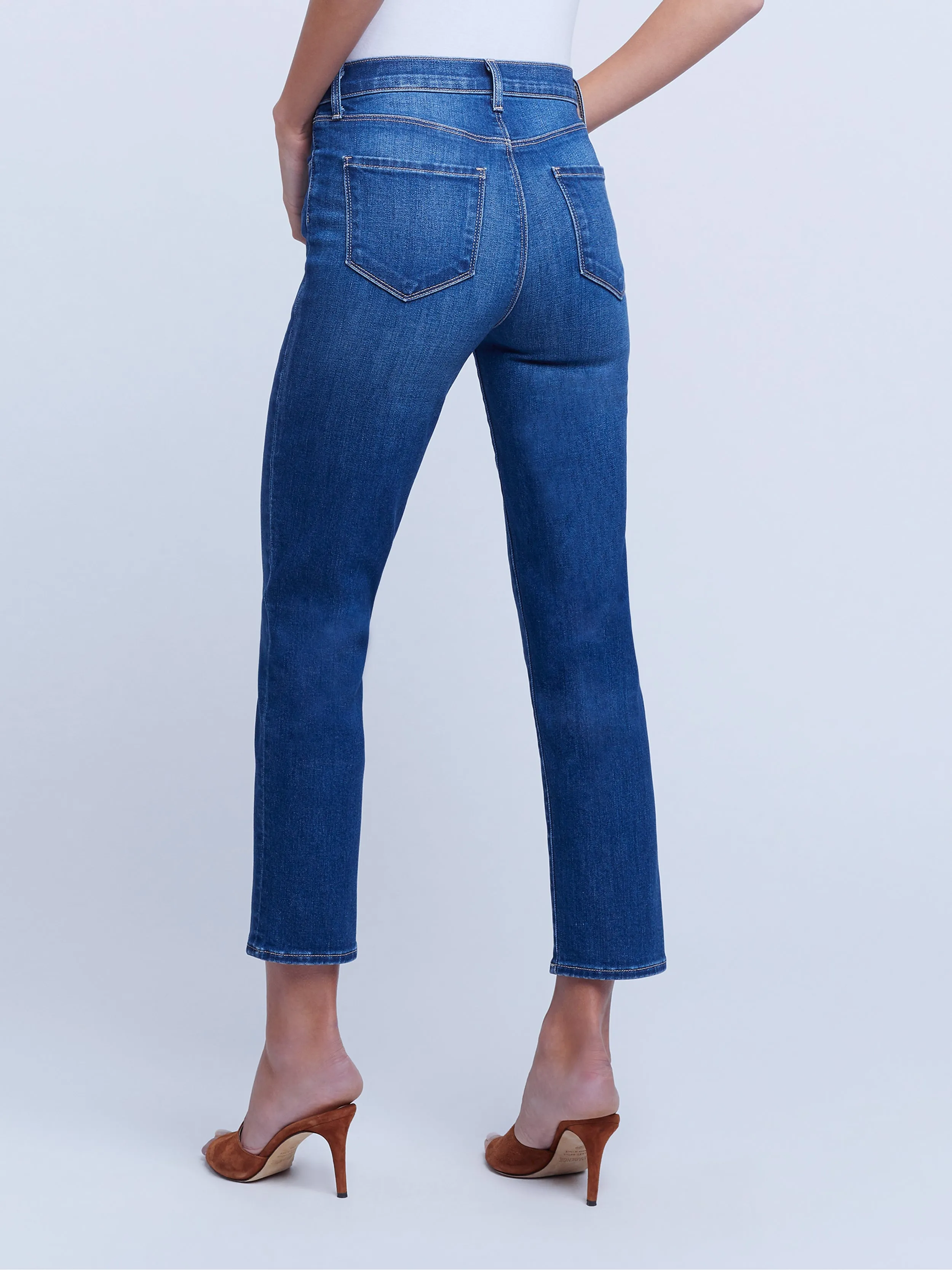 ALEXIA HIGH RISE CROP CIGARETTE JEAN (BYERS) - L'AGENCE