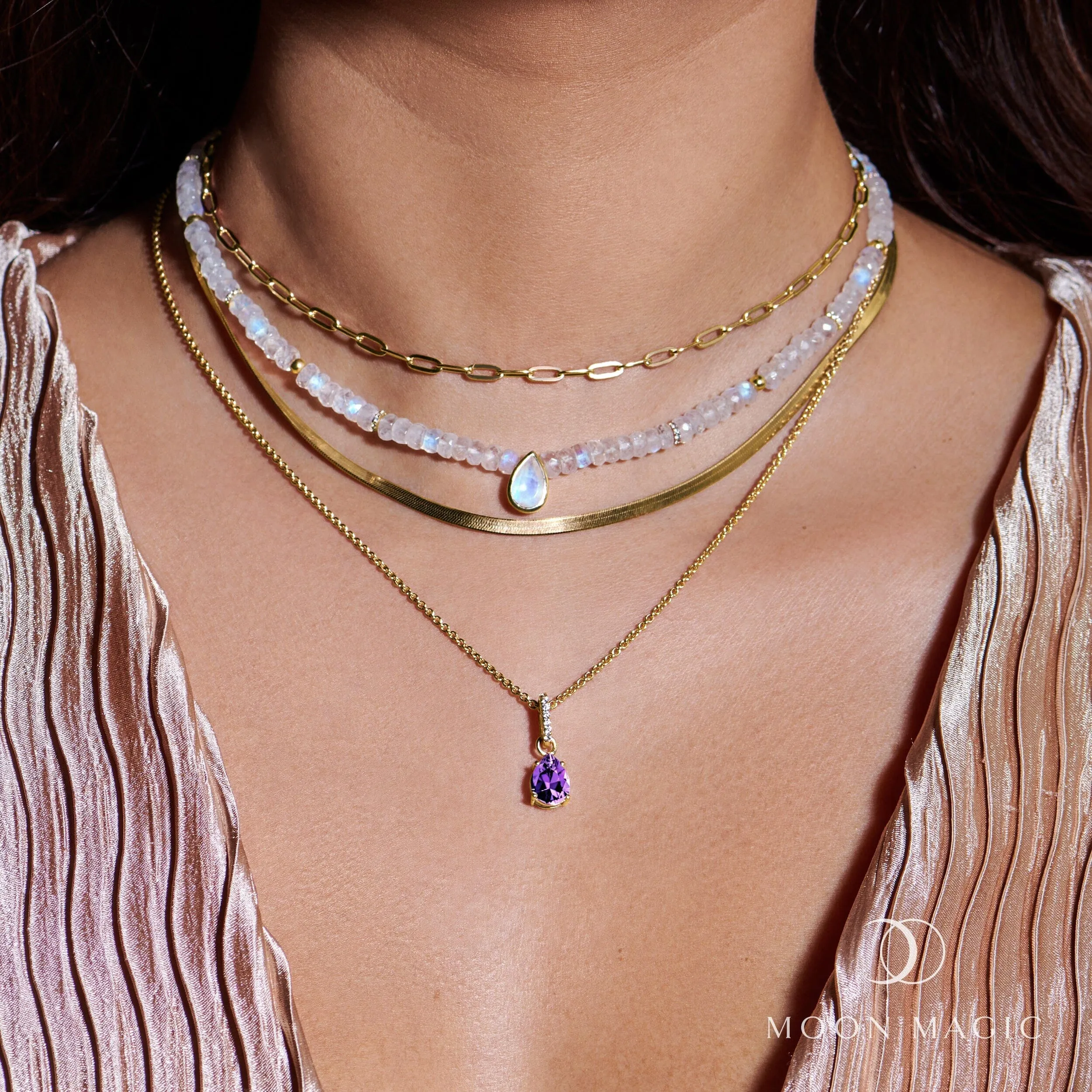 Amethyst Necklace Sway - February Birthstone