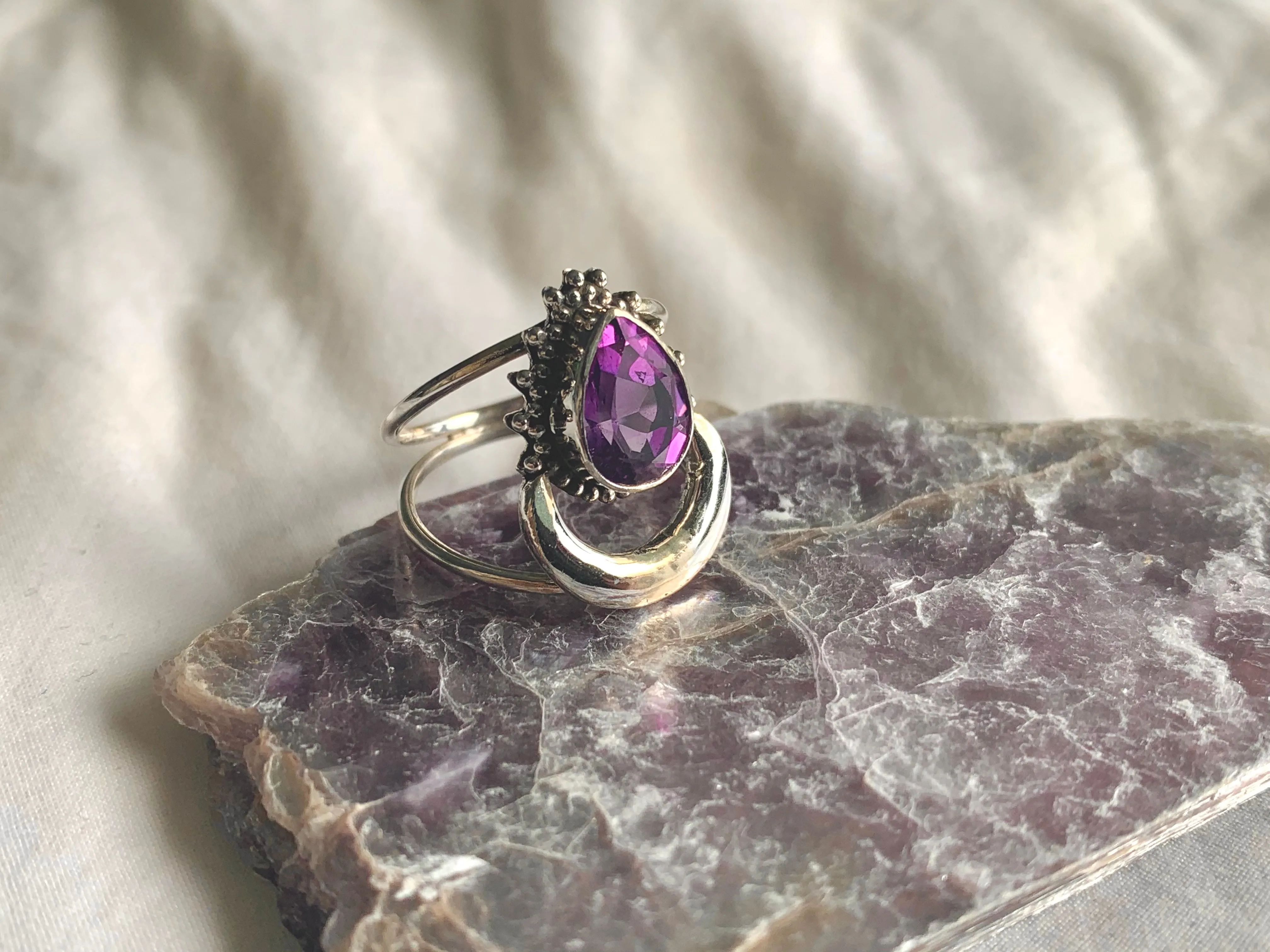 Amethyst Seraphina Ring (Faceted)