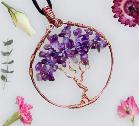 Amethyst Tree Of Life Pendant