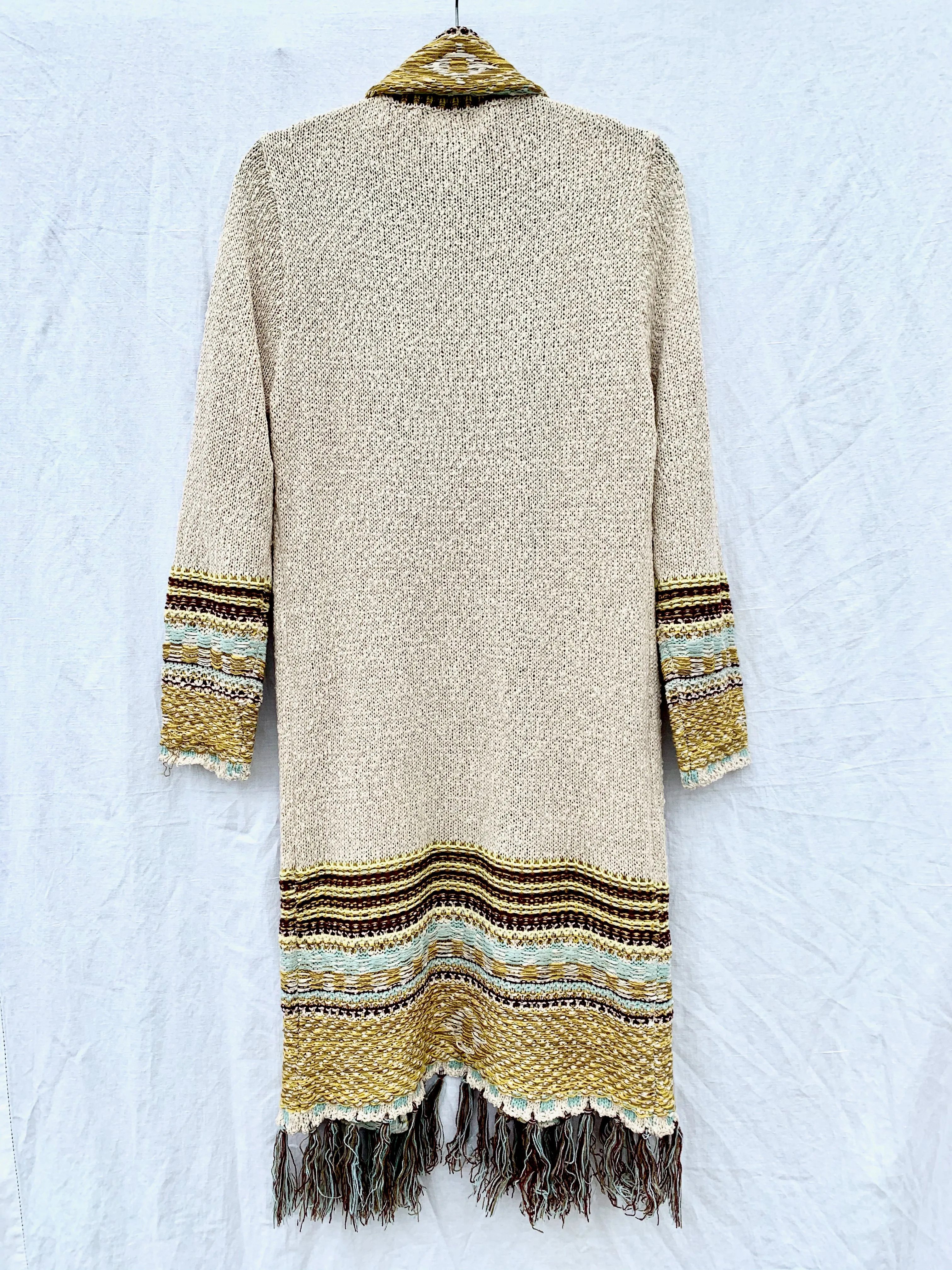 Arya Cardi- Cream/Gold/Aqua