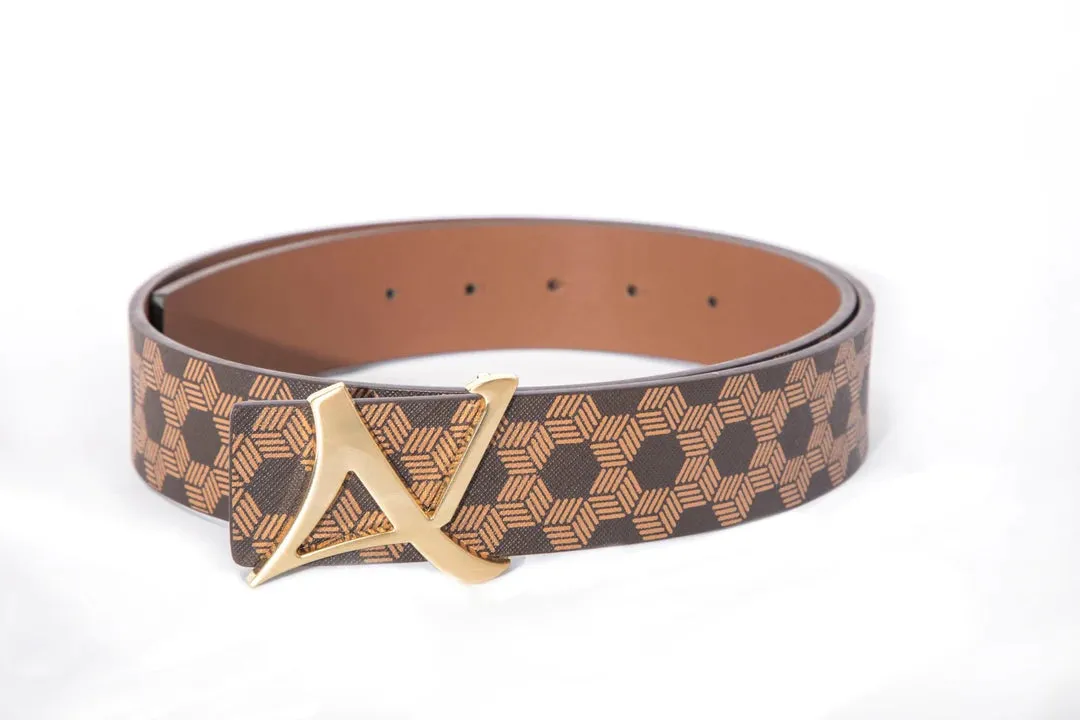 AU NOIR Belt | Shelby Gold, Brown