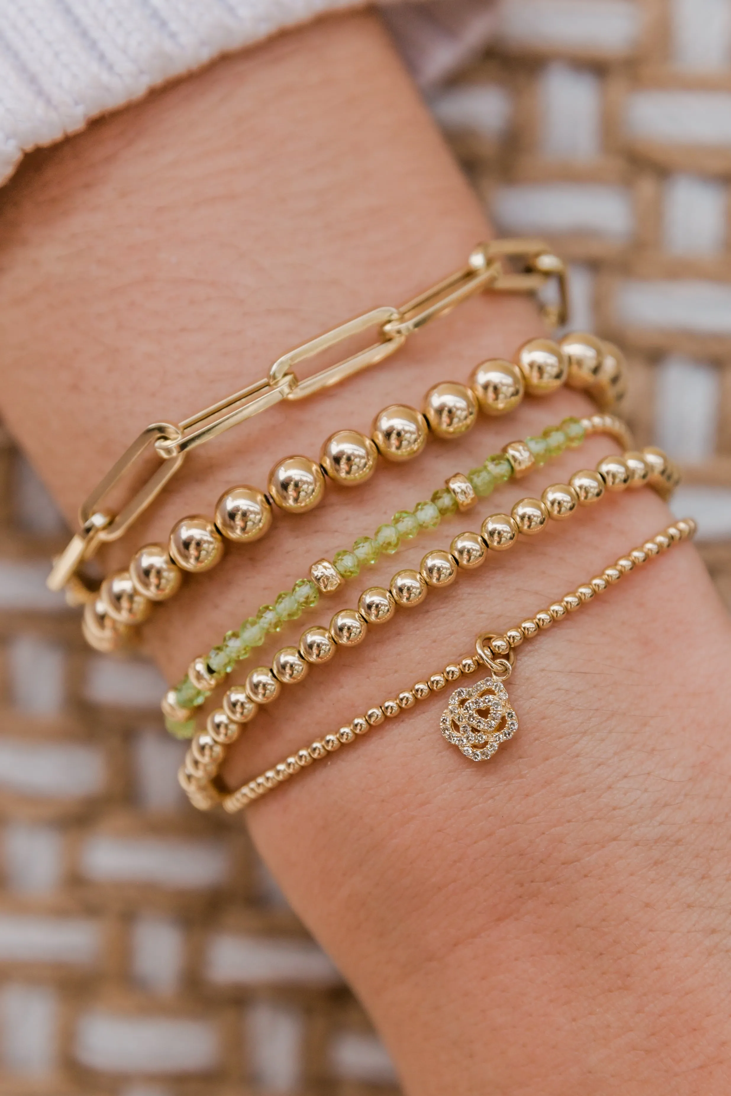 August Peridot and Rondelle Bracelet