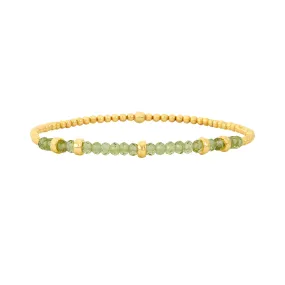 August Peridot and Rondelle Bracelet