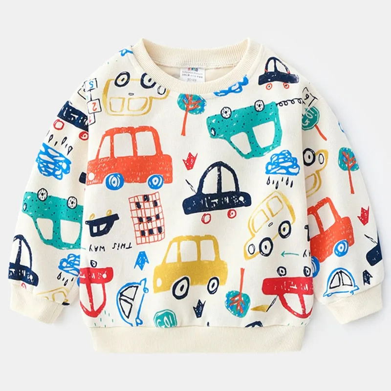 Baby Car Print Pullover