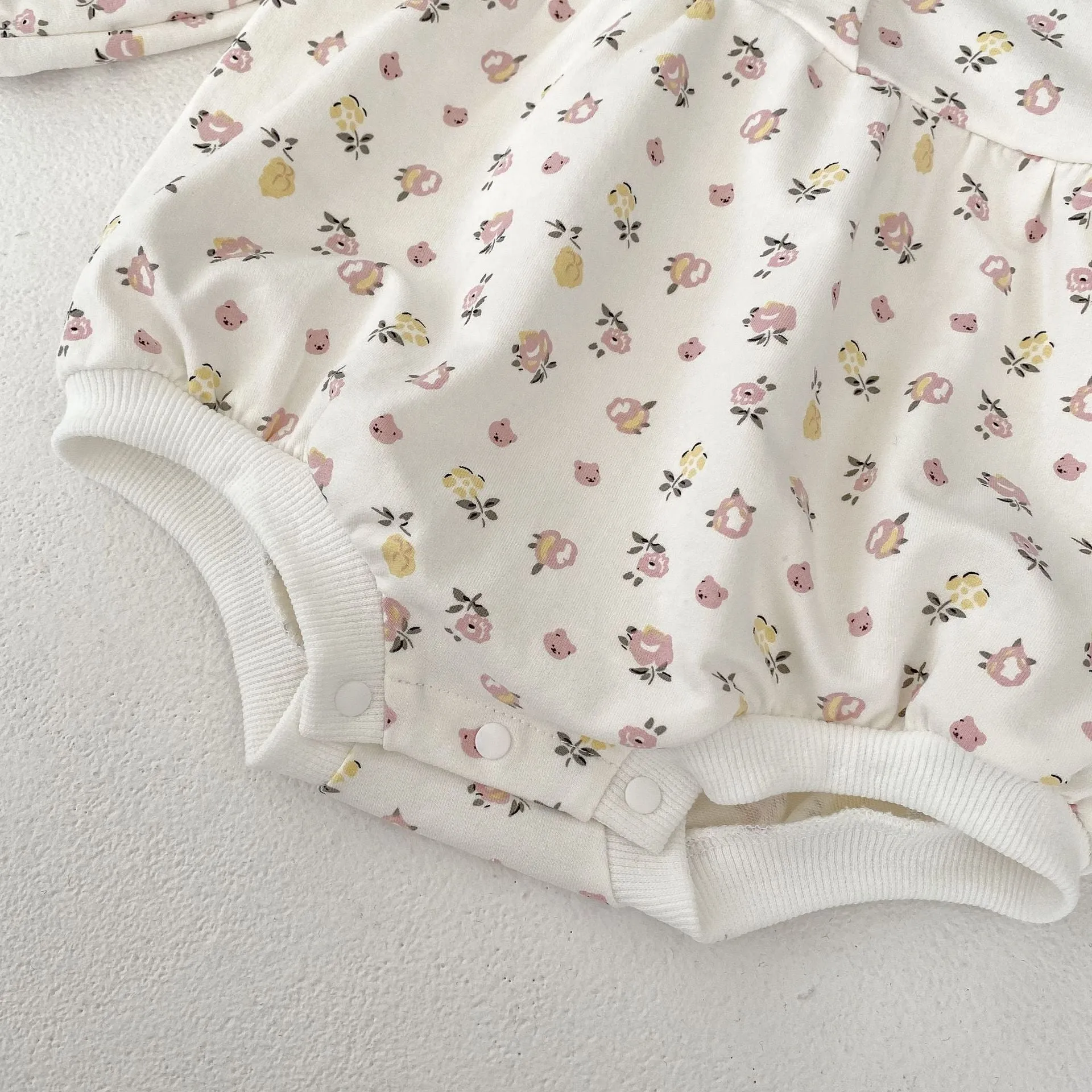 Baby Girls Flower Print Rompers Wholesale 230828234