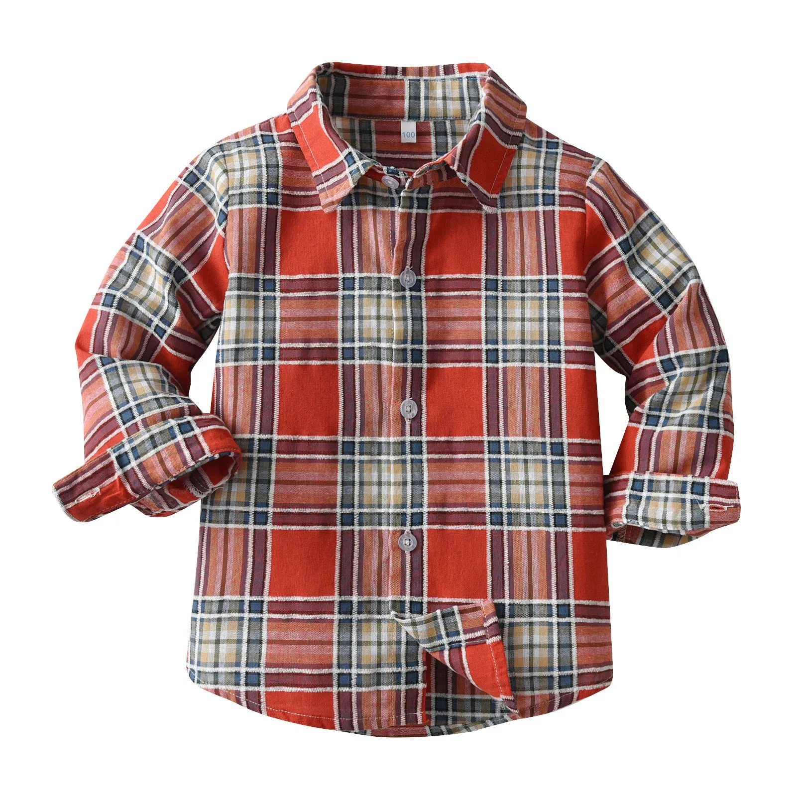 Baby Kid Boys Color-blocking Checked Shirts Wholesale 230828272