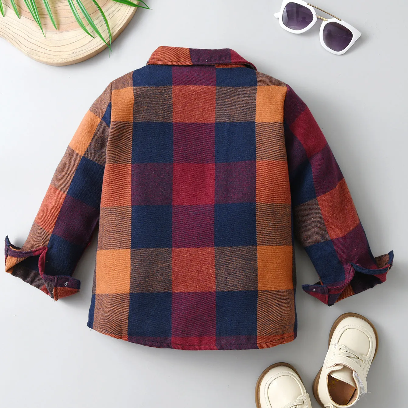 Baby Kid Boys Color-blocking Checked Shirts Wholesale 230828272