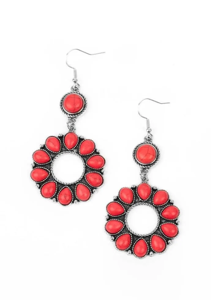 Back At The Ranch Red Earrings