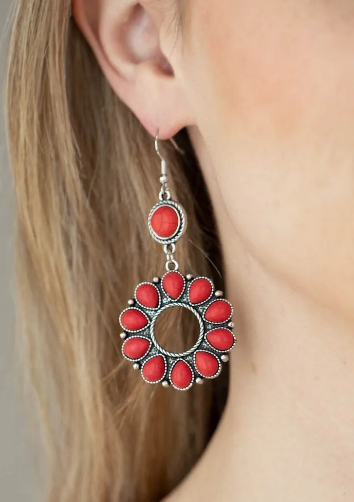 Back At The Ranch Red Earrings