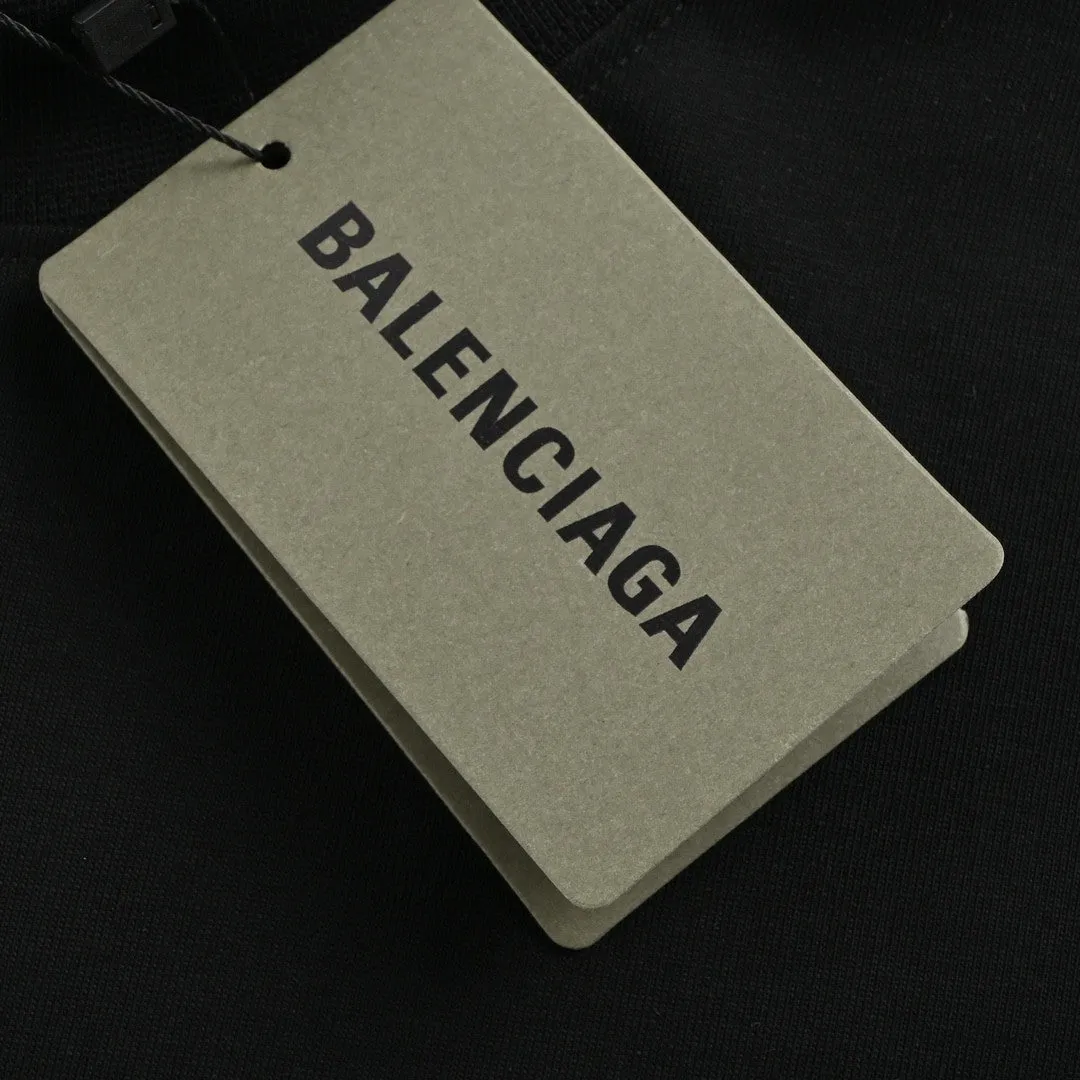 Balenciaga Black T-Shirt with EREWHON Graphic