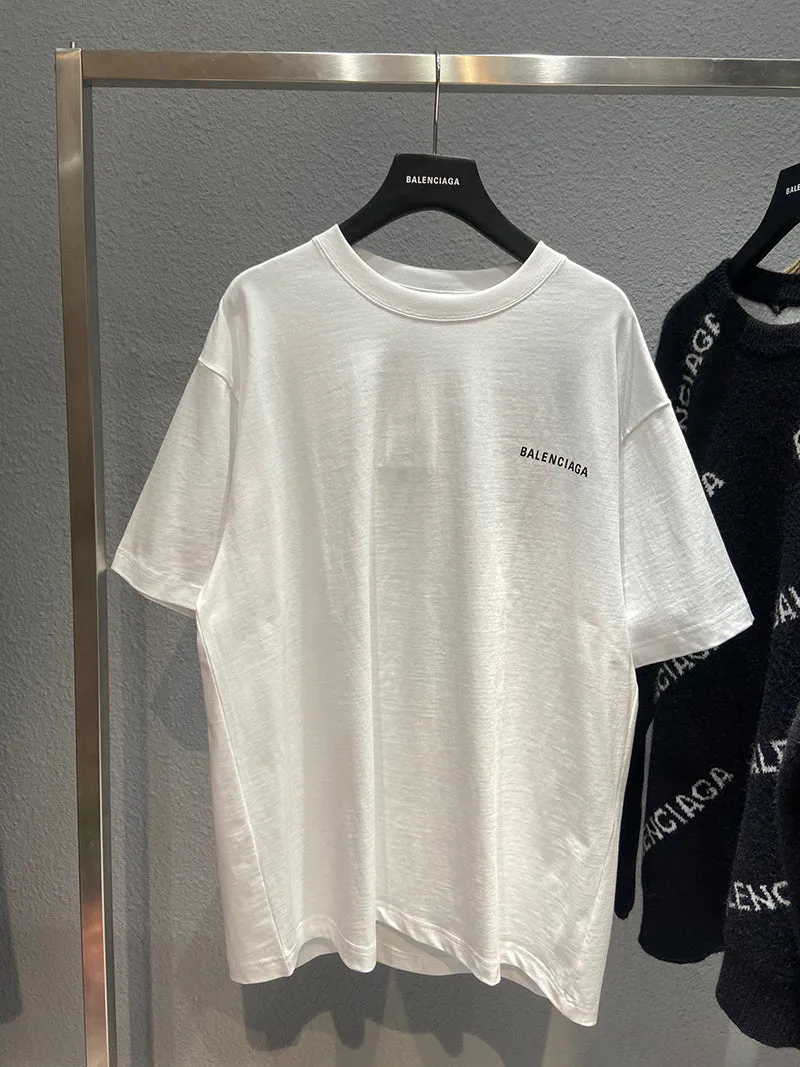 Balenciaga Logo T-Shirt Medium Fit White vintage jersey