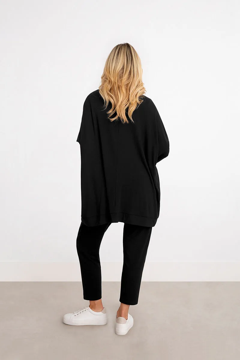 Bamboo Cocoon Cardi | Black