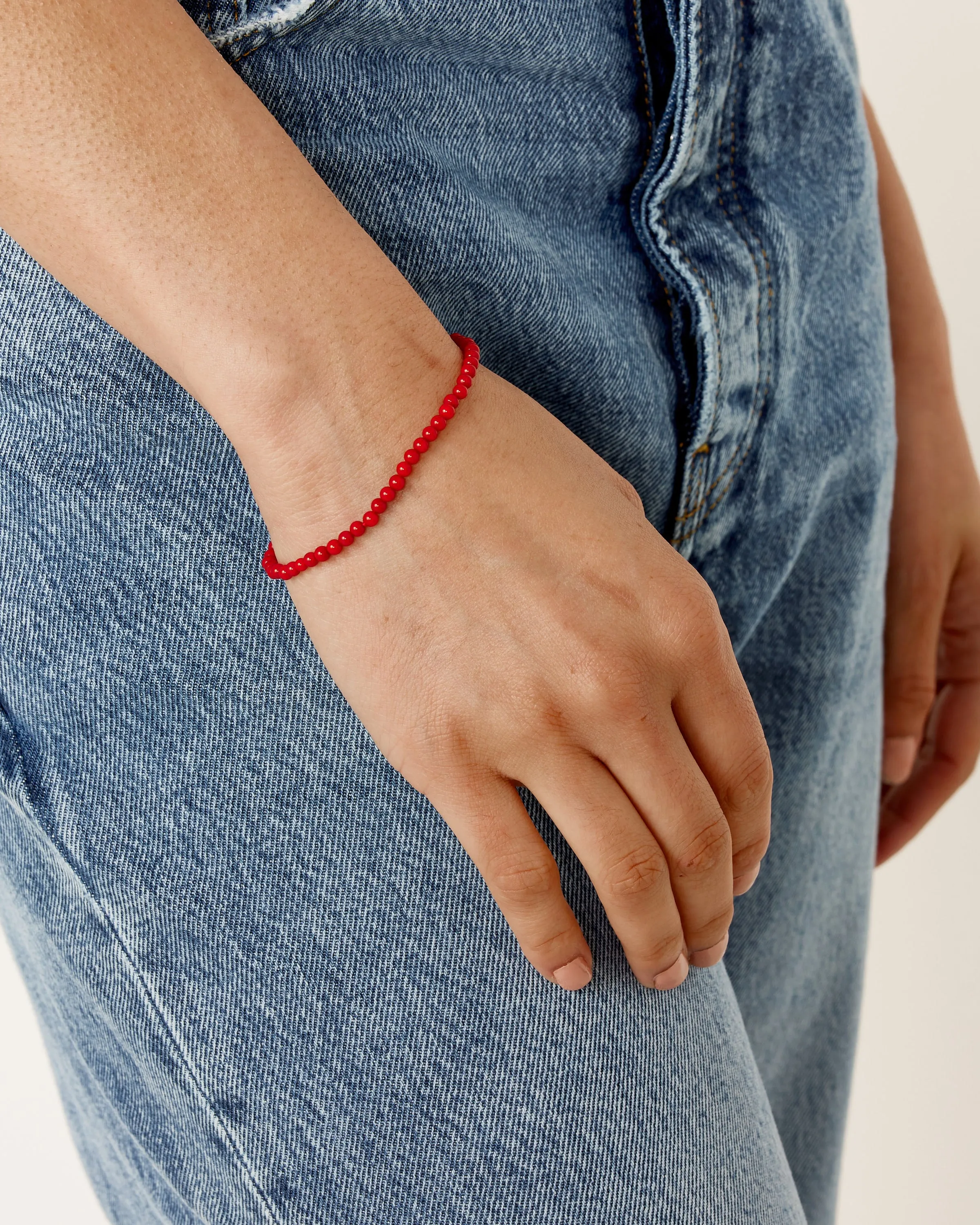 Bamboo Coral Bracelet in Red