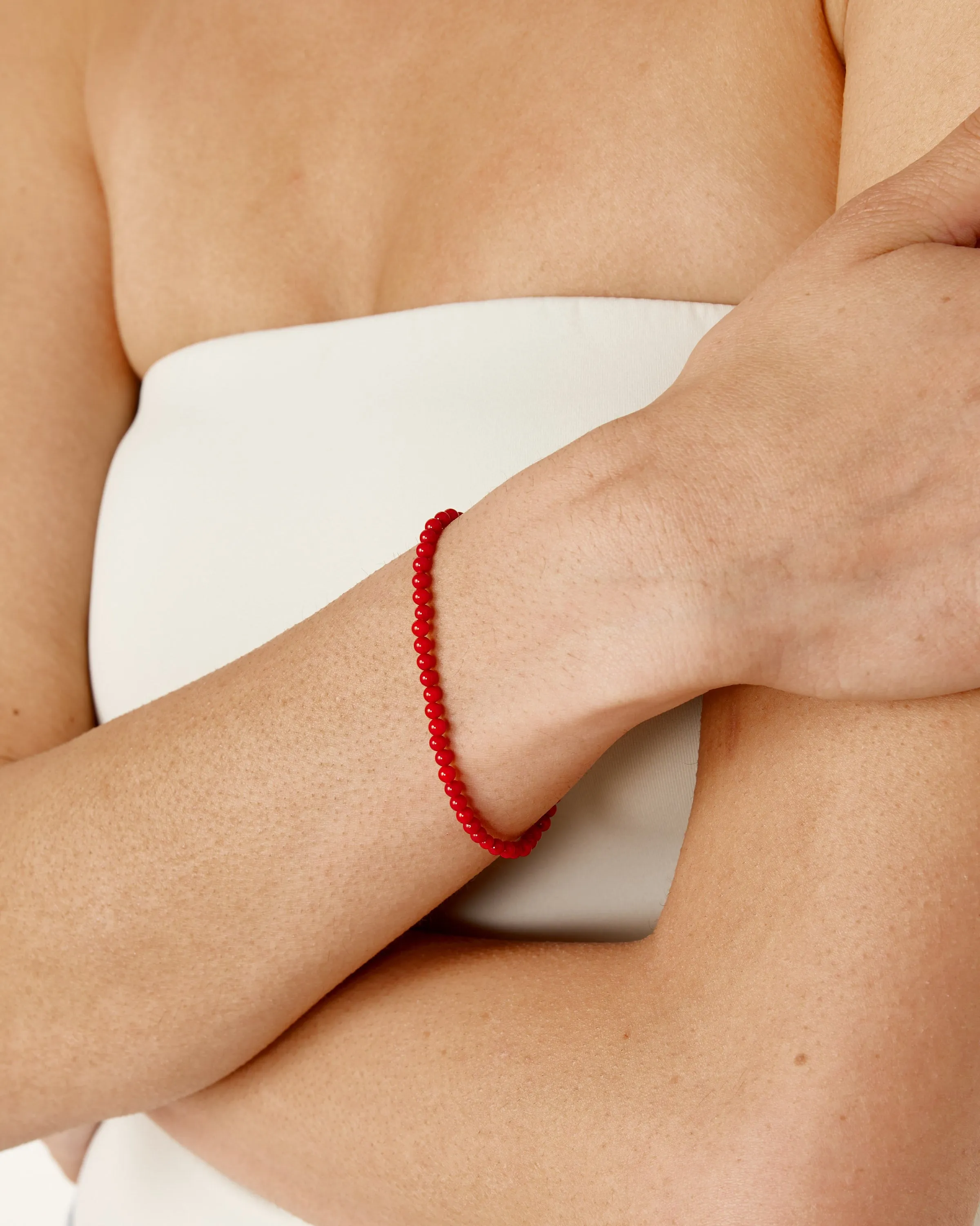 Bamboo Coral Bracelet in Red