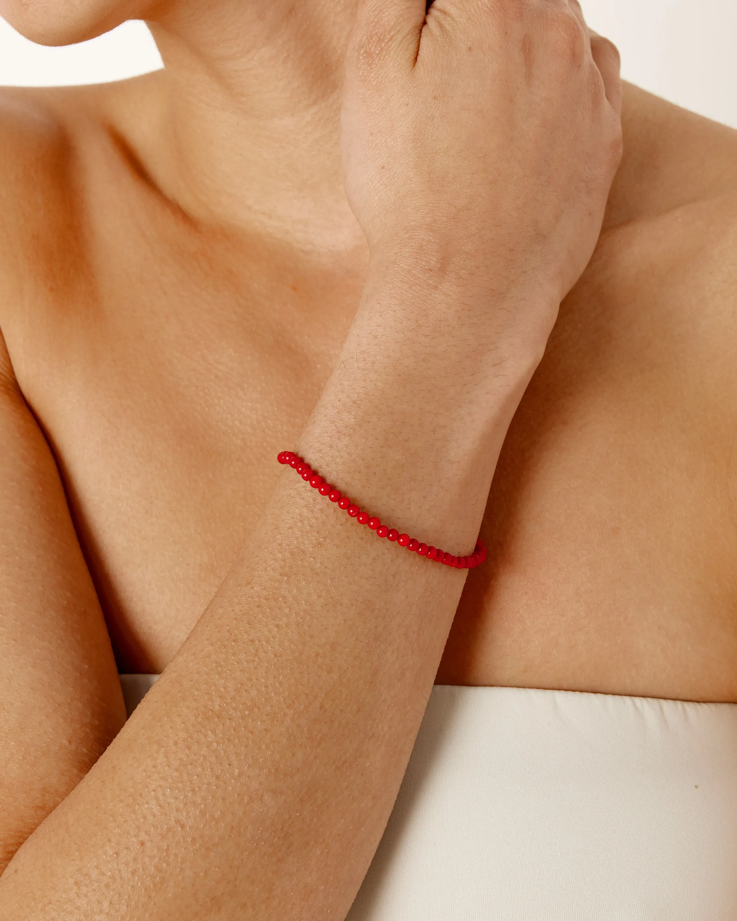 Bamboo Coral Bracelet in Red