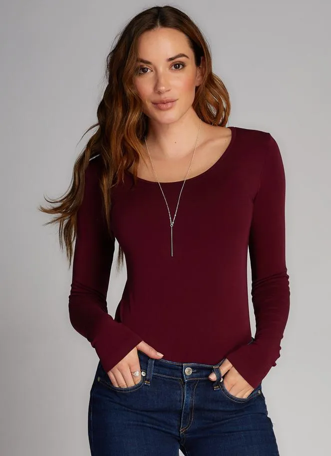 Bamboo Long Sleeve Scoop Neck