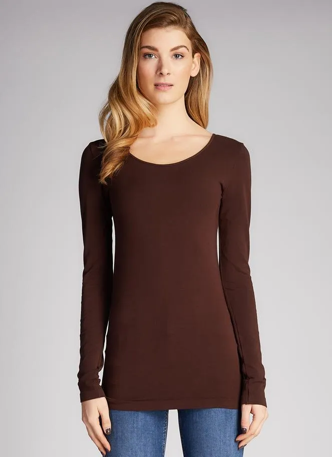 Bamboo Long Sleeve Scoop Neck