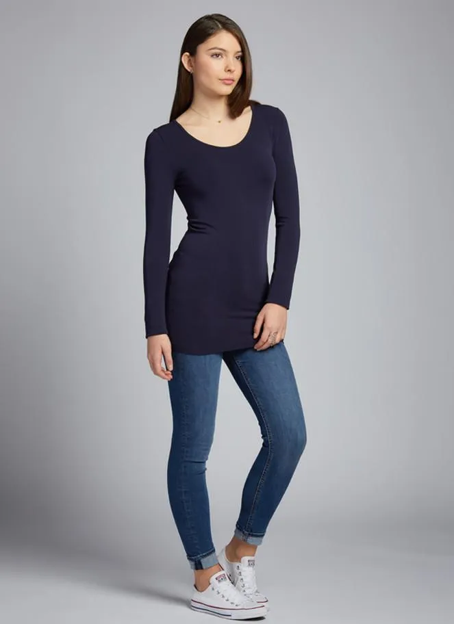 Bamboo Long Sleeve Scoop Neck