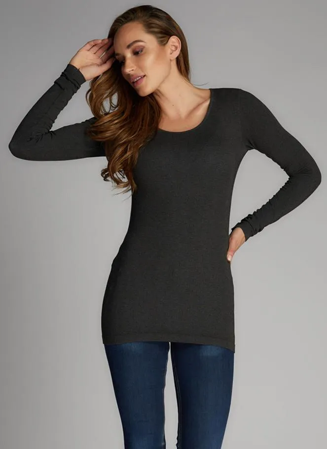 Bamboo Long Sleeve Scoop Neck