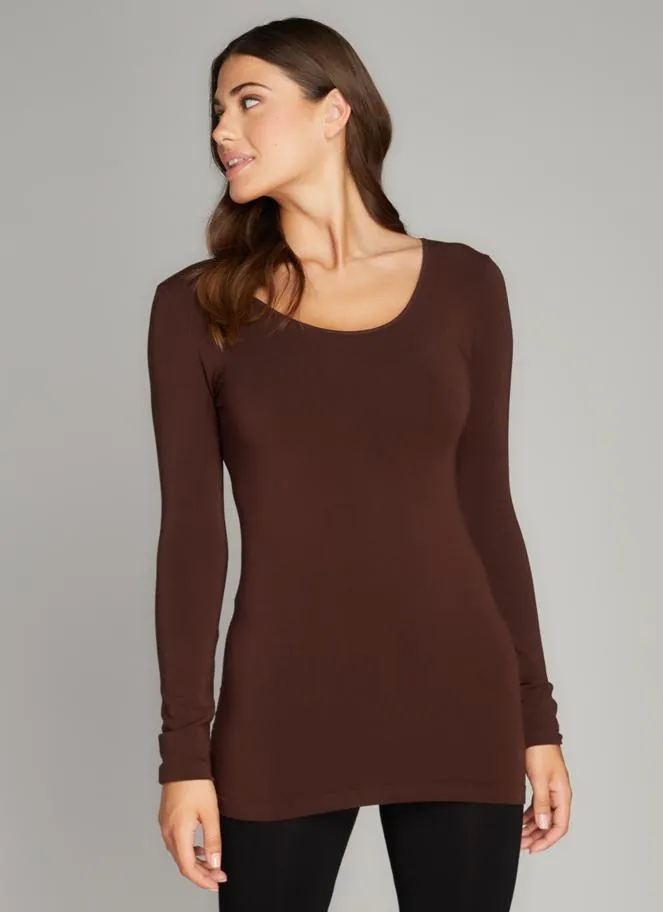 Bamboo Long Sleeve Scoop Neck