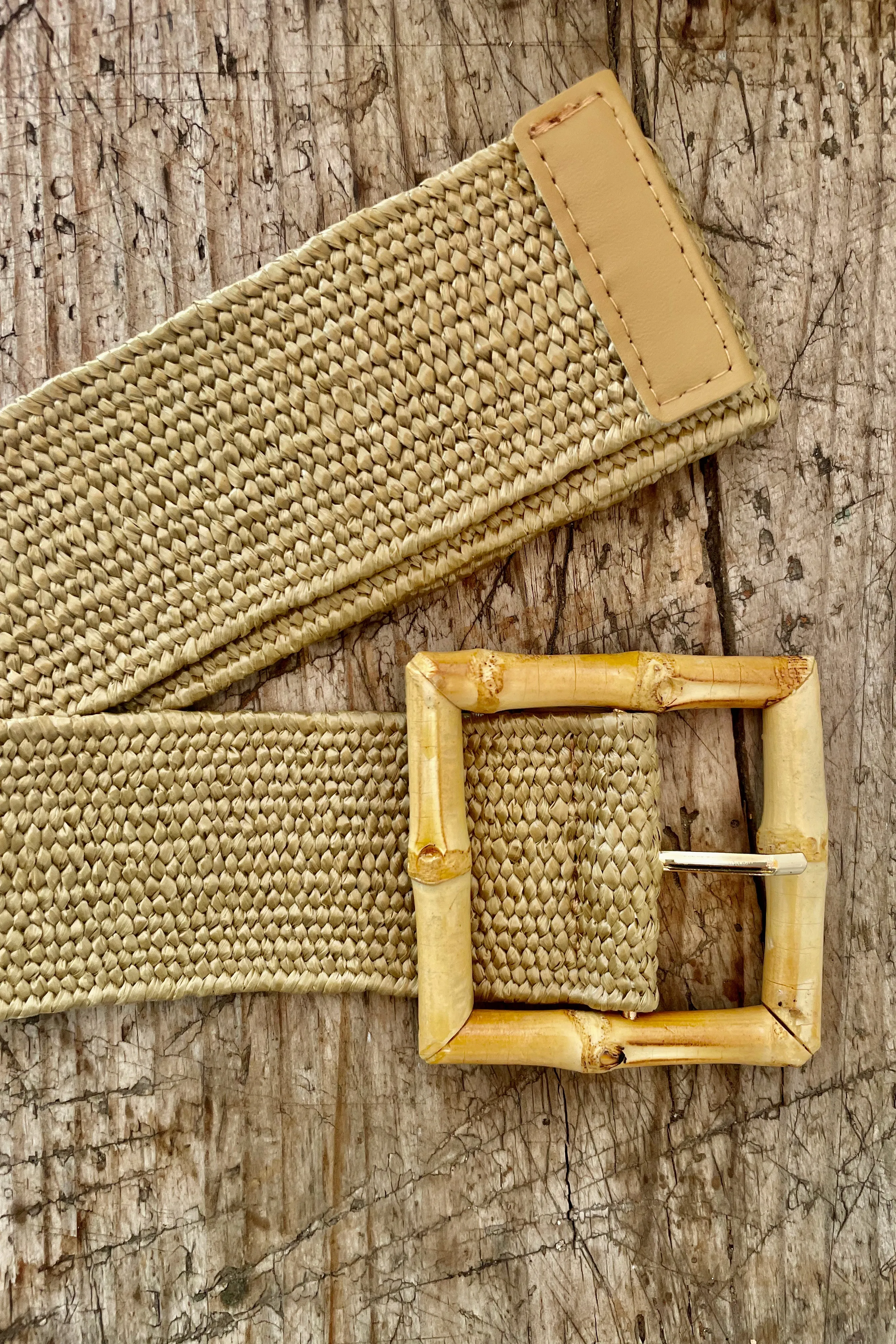 Bamboo Stretch Belt - Beige