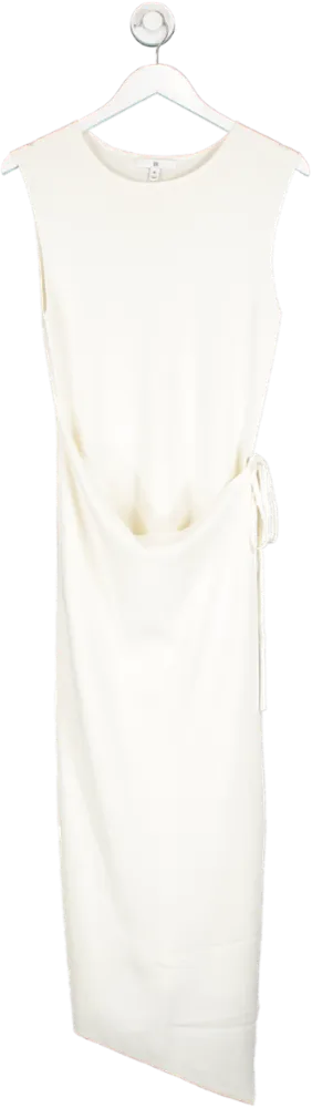 banana republic Cream Ghita Polo Wrap Sweater Dress UK M